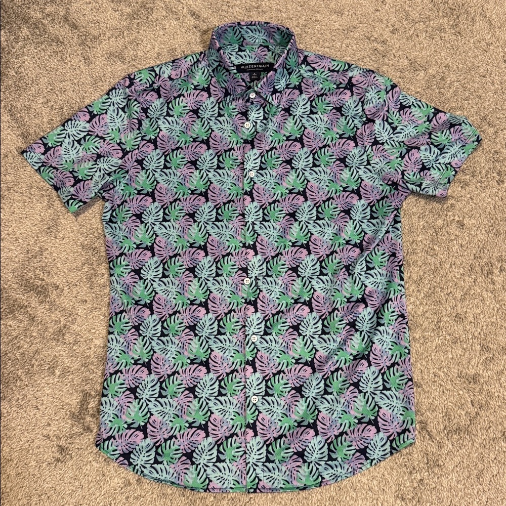 Mizzen+Main teal and purple lead shirt - Halyard Material